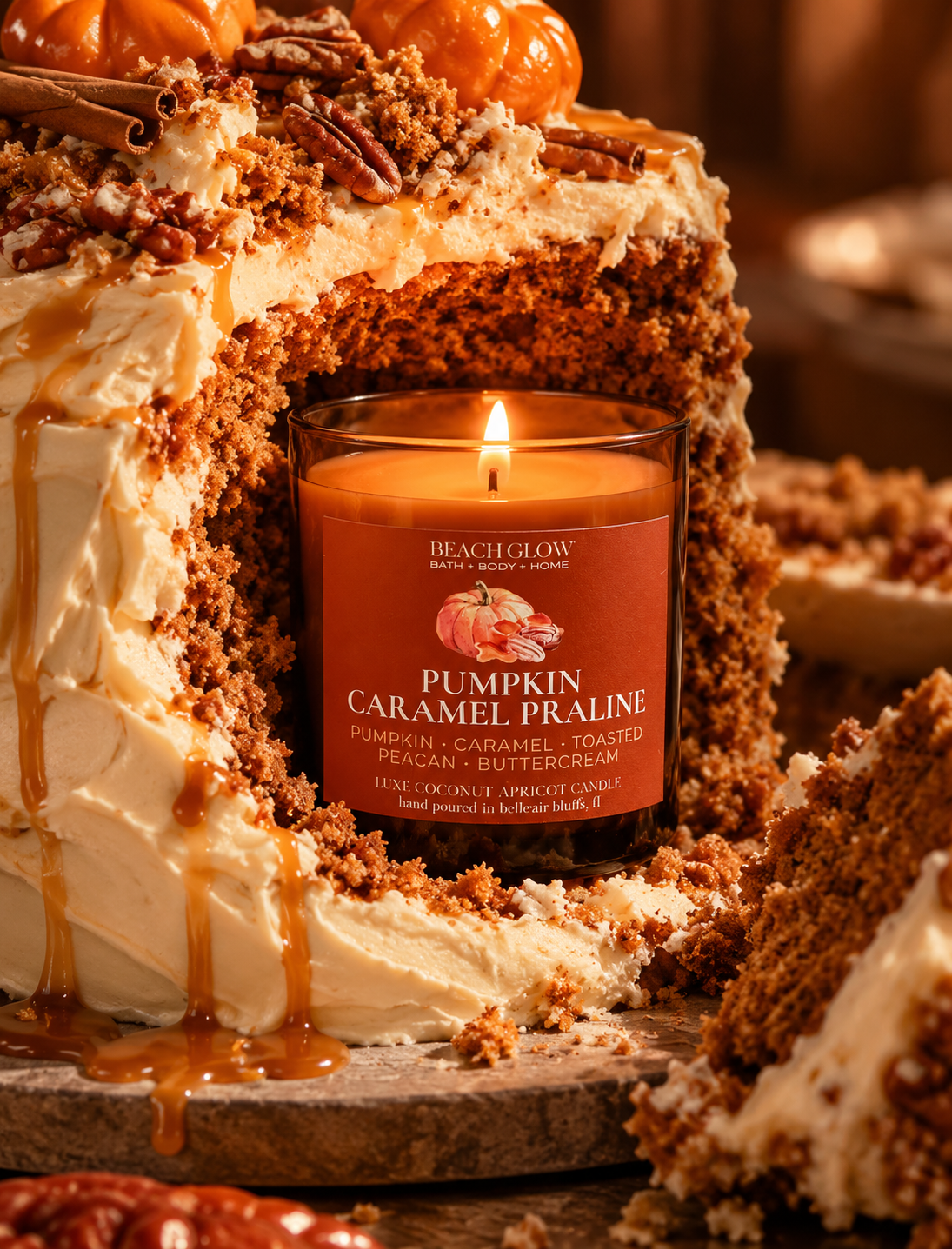 12 Oz Pumpkin Carmel Praline Fall Candle