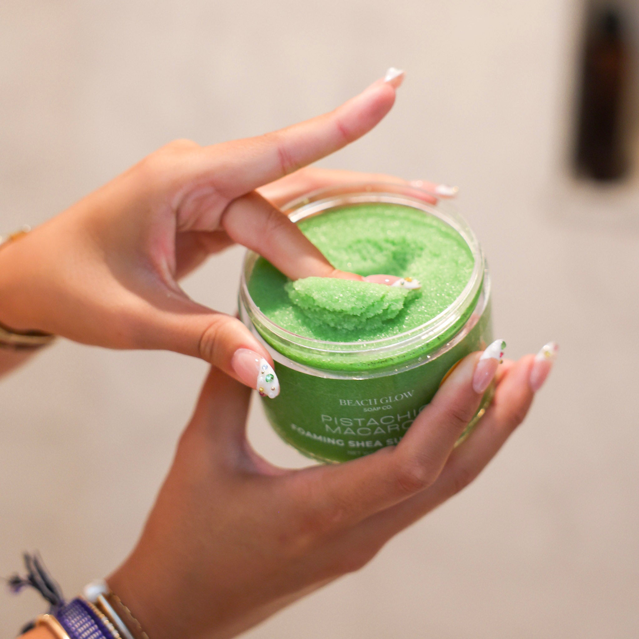 Pistachio Macaroon Foaming Shea Sugar Scrub