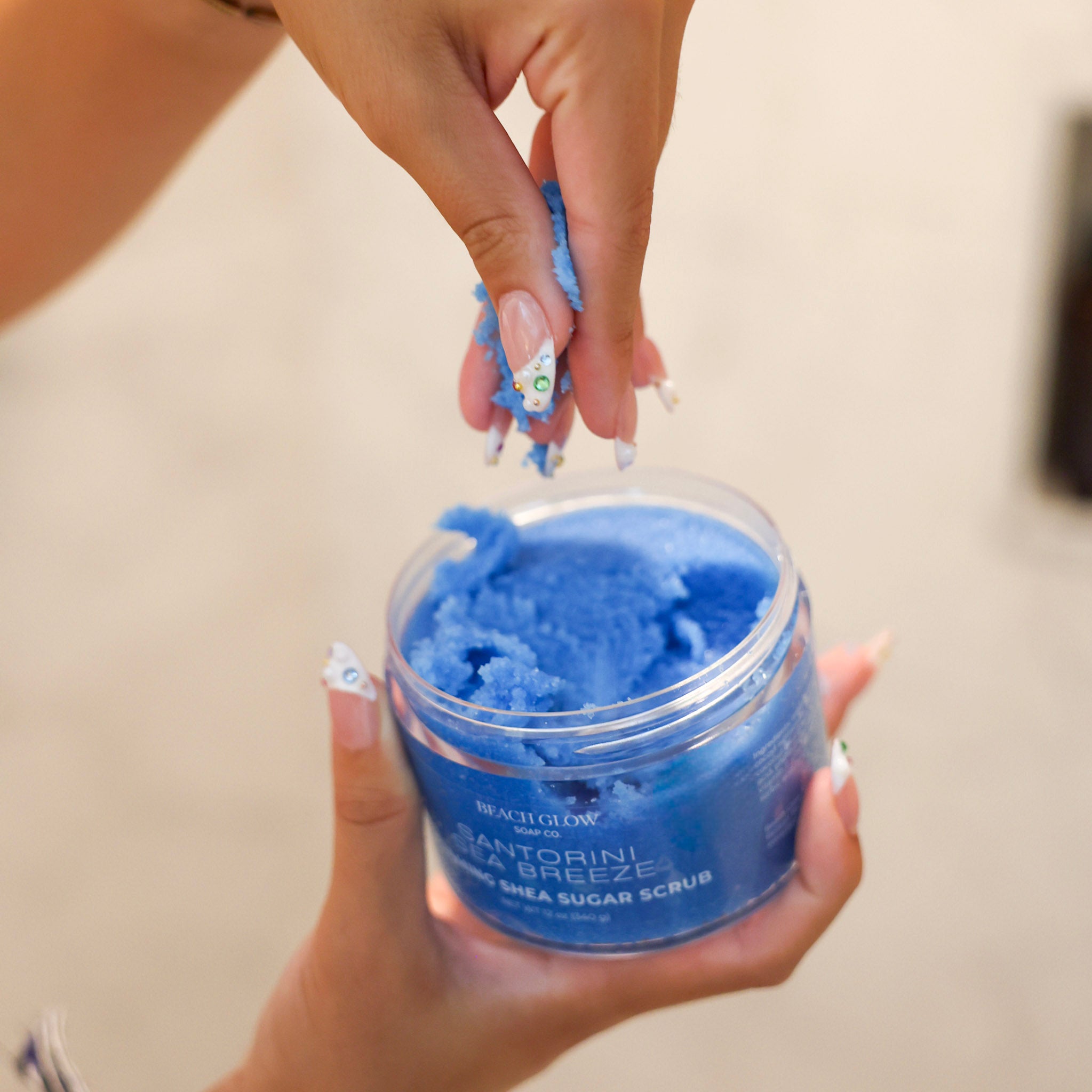 Santorini Sea Breeze Foaming Shea Sugar Scrub